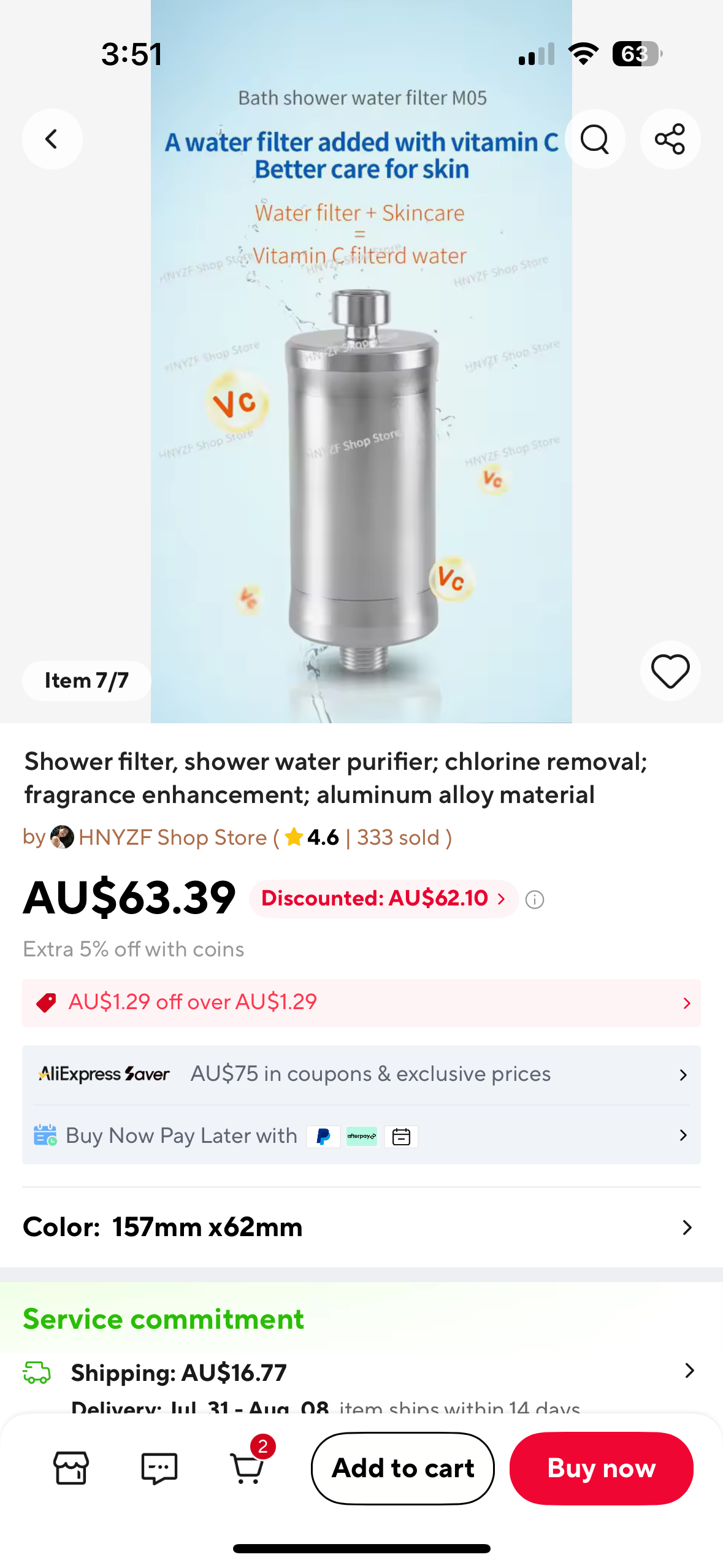 Shower filter